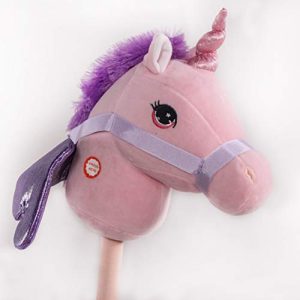 PonyLand Pink Unicorn Stick Horse with Sound Toy