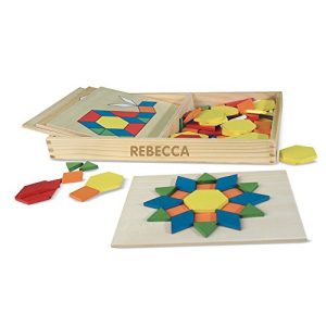 Melissa & Doug Personalized Pattern Blocks & Boards Classic Toy