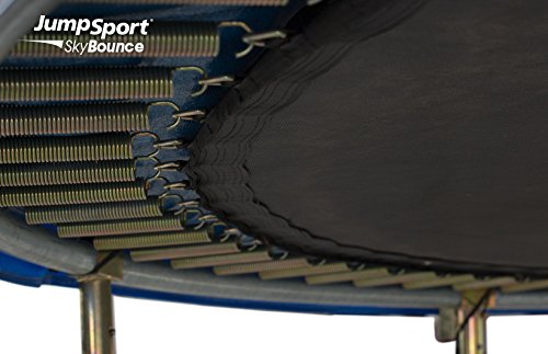JumpSport SkyBounce Trampoline with Safety Enclosure | Includes Spring Pad