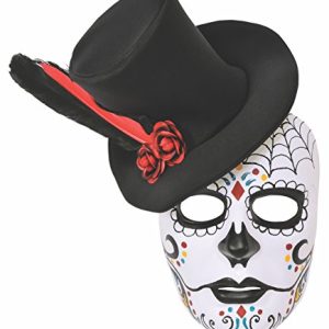 Rubie's Unisex-Adults Day Of The Dead Mask With Hat, As Shown, One Size