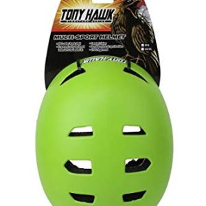 TONY HAWK ACTGEAR-242TH Helmet, for Skateboarding, Biking, Inline Skating, and Other Action Sports, Protective Helmet for Kids, Green