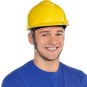 AMSCAN Construction Hard Hat Halloween Costume Accessories, One Size
