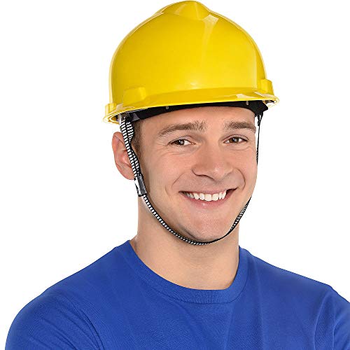 AMSCAN Construction Hard Hat Halloween Costume Accessories, One Size