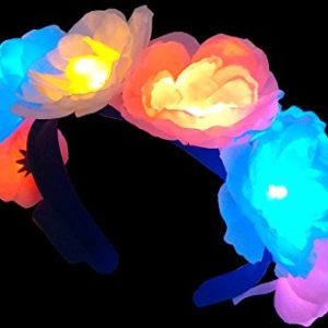 WeGlow International Flashing Light Up Flower (2 Set) Headband