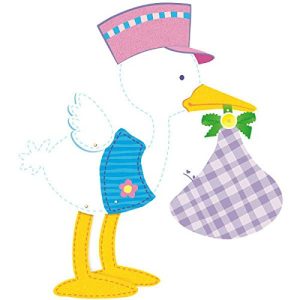 amscan Stork Cutout Baby Shower, 12 Ct.
