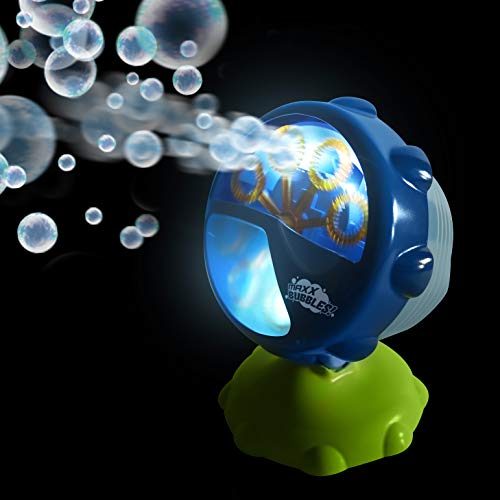 Sunny Days Entertainment Maxx Bubbles Automatic Turbo Bubble Machine for Kids with LED Light-Up for Nighttime Play and Adjustable Angle: Outdoor and Indoor Use