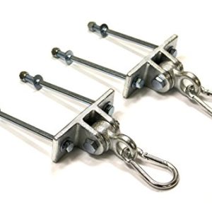 Eastern Jungle Gym 2 Heavy Duty Swing Hangers for Wooden Swing Set Playground Porch Indoor Outdoor Seat with Nut & Bolt Mounting Hardware and Snap Hooks
