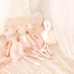 Mon AMI Pink Piglet Ballerina Designer Plush Doll, Exquisite Craftmanship, Premium Quality, Cuddling, Collecting & Playing Toy, Baby or Toddler Gift 18", Multicolor