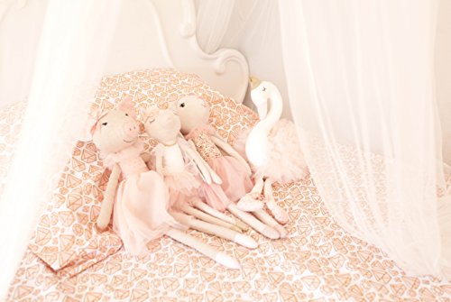Mon AMI Pink Piglet Ballerina Designer Plush Doll, Exquisite Craftmanship, Premium Quality, Cuddling, Collecting & Playing Toy, Baby or Toddler Gift 18", Multicolor