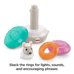 Fisher-Price Linkimals Lights & Colors Llama - Interactive Stacking Ring Toy with Music and Lights for Baby Ages 9 Months & Up