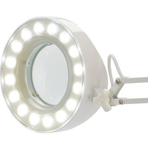 Carson PRO Series DeskBrite Plus 1.8X Adjustable Arm Industrial Grade Workbench or Desktop Magnifier with 5 inch Glass Lens and 48 Super Bright LED Lights for Hobby, Crafts and Tasks (CP-70)