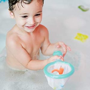 Boon Water Bugs Floating Bath Toys with Net - Mint, Green