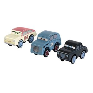 Disney KIDKRAFT Pixar Cars 3 Legends 3pk Wooden Cars with River Scott, Louise “Barnstormer” Nash, Tucker Moon