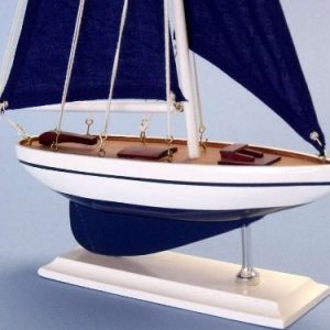 Hampton Nautical Pacific Sailer Sails Boat, 17", Blue
