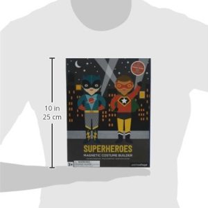 Petit Collage Magnetic Dress-Up, Superheroes, 27 Magnetic Pieces to Create Over 80 Costumes