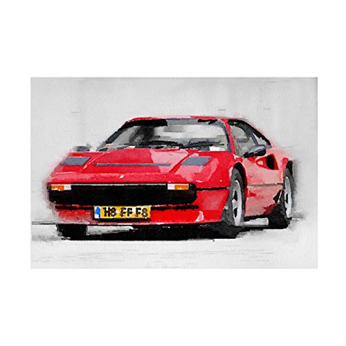 Trademark Fine Art Ferrari 208 GTB Turbo Watercolor by NAXART, 22x32, Multiple