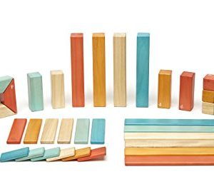 42 Piece Tegu Magnetic Wooden Block Set, Sunset
