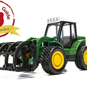 Chunkies Die Cast Tractor with Claw Grapple for Farming or Road Contruction Green Toy Vehicle Ages 3 & Up CH041