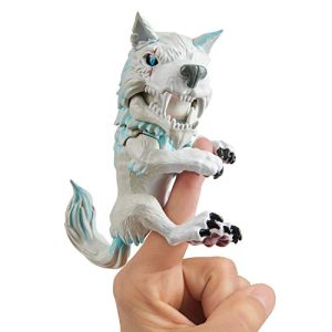 Untamed Dire Wolf by Fingerlings – Blizzard (White and Blue) – Interactive Collectible Toy – By WowWee