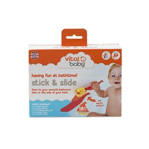 Vital Baby Stick & Slide with Bath Wall Suction Slides and Water Skiing & Squirting Ducks
