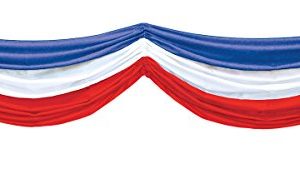 Patriotic Fabric Bunting (red, white, blue) Party Accessory (1 count) (1/Pkg)