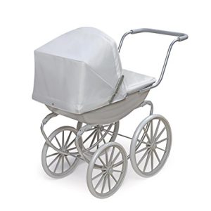 Badger Basket London Doll Pram ,fits American Girl Dolls, Gray