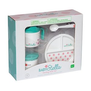 Manhattan Toy Baby Stella Darling Dish Baby Doll Accessories Set for 12" and 15" Soft Dolls