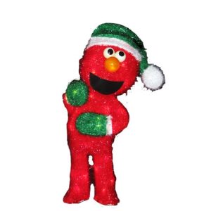 Sesame Street 35-Light Elmo 3D Soft Tinsel Holiday Display, 18-Inch