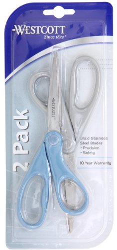 Westcott 7" Student Scissors 2Pk, Assorted Colors