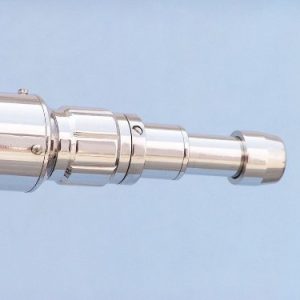 Hampton Nautical Floor Standing Chrome Anchormaster Telescope, 65", Chrome