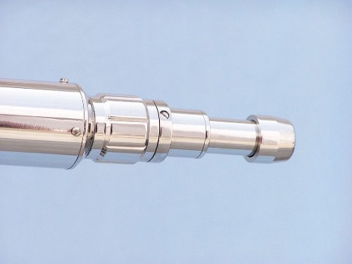 Hampton Nautical Floor Standing Chrome Anchormaster Telescope, 65", Chrome