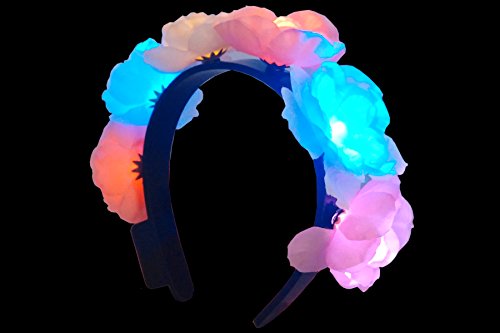 WeGlow International Flashing Light Up Flower (2 Set) Headband