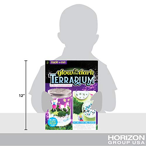 Made By Me Glow-in-The-Dark Terrarium by Horizon Group USA, with 2 Hand Painted Figurines