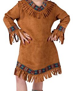 Fun World Costumes Baby Girl's Native American Toddler Girl Costume, Brown, Large(3T-4T)