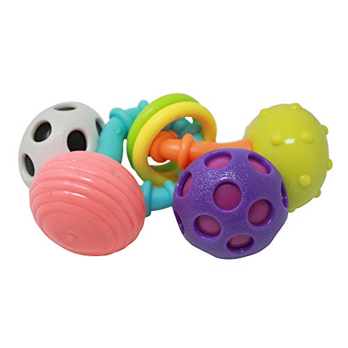Sassy Bend and Twist Rattles, 2 Pieces, for Ages 0+ Months