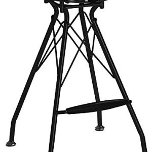 Design Lab MN LS-1005-BLKBLK Xavier Black Wire Counter Stool 24 Inch (Set of 2) Brown