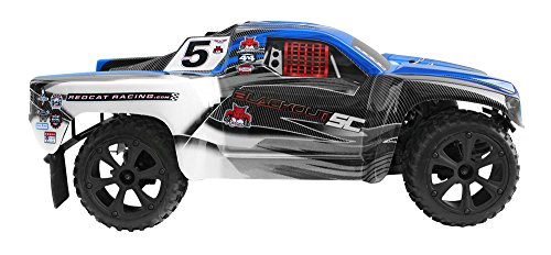 Redcat Racing Blackout SC 1/10 Scale Electric Short Course Truck with Waterproof Electronics Vehicle, Blue