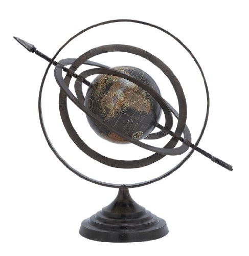 Deco 79 Aluminum Globe, 20-Inch by 18-Inch