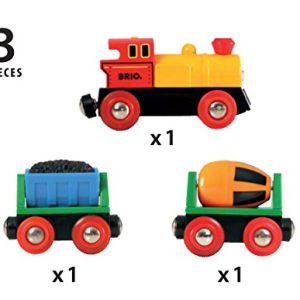 BRIO World - 33319 Battery Operated Action Train | 3 Piece Toy Train for Kids Ages 3 and Up