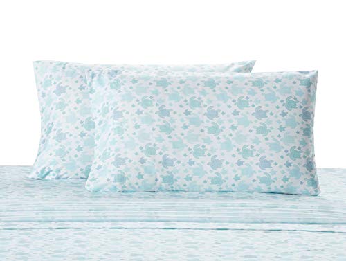 Seaside Resort Beach-Themed Sheet Set, Queen, Turtles