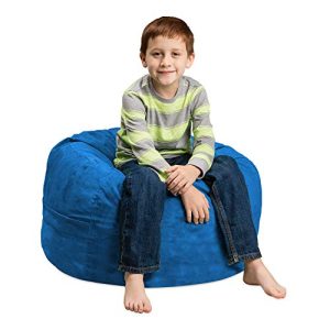 Chill Sack Bean Bag Chair: Large 2' Memory Foam Furniture Bean Bag - Big Sofa with Soft Micro Fiber Cover - Royal Blue