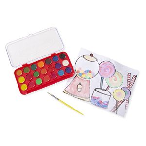 Melissa & Doug Deluxe Watercolor Paint Set With 21 Paints and Paintbrush