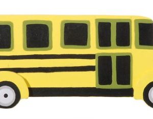Darice Painted Wood Shape: School Bus, 2 x 4.75 Inches, Airplane
