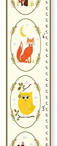 Stupell Home Décor Deer Owl Fox Woodland Growth Chart, 7 x 0.5 x 39, Proudly Made in USA
