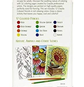 Crayola Creative Escapes Aged Up Coloring Folio with Pencils, Gift