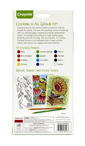 Crayola Creative Escapes Aged Up Coloring Folio with Pencils, Gift