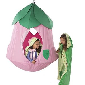 HearthSong Cozy Posy HugglePod Hangout Hanging Play Tent Special with Crescent Stand