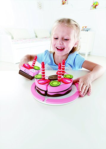 Hape Double Flavored Birthday Cake Kid's Wooden Play Kitchen Toys and Accessories