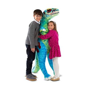 Melissa & Doug T-Rex Jumbo Plush Dinosaur (Lifelike Stuffed Animal, Over 4 Feet Tall), Great Gift for Girls and Boys - Best for 3, 4, 5, and 6 Year Olds