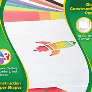 Crayola Bulk Construction Paper Set, Back To School Supplies, Shapes & Stencils, 144 Construction Paper Sheets